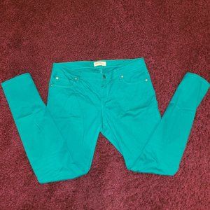 EXPRESS Turquoise Jean Leggings